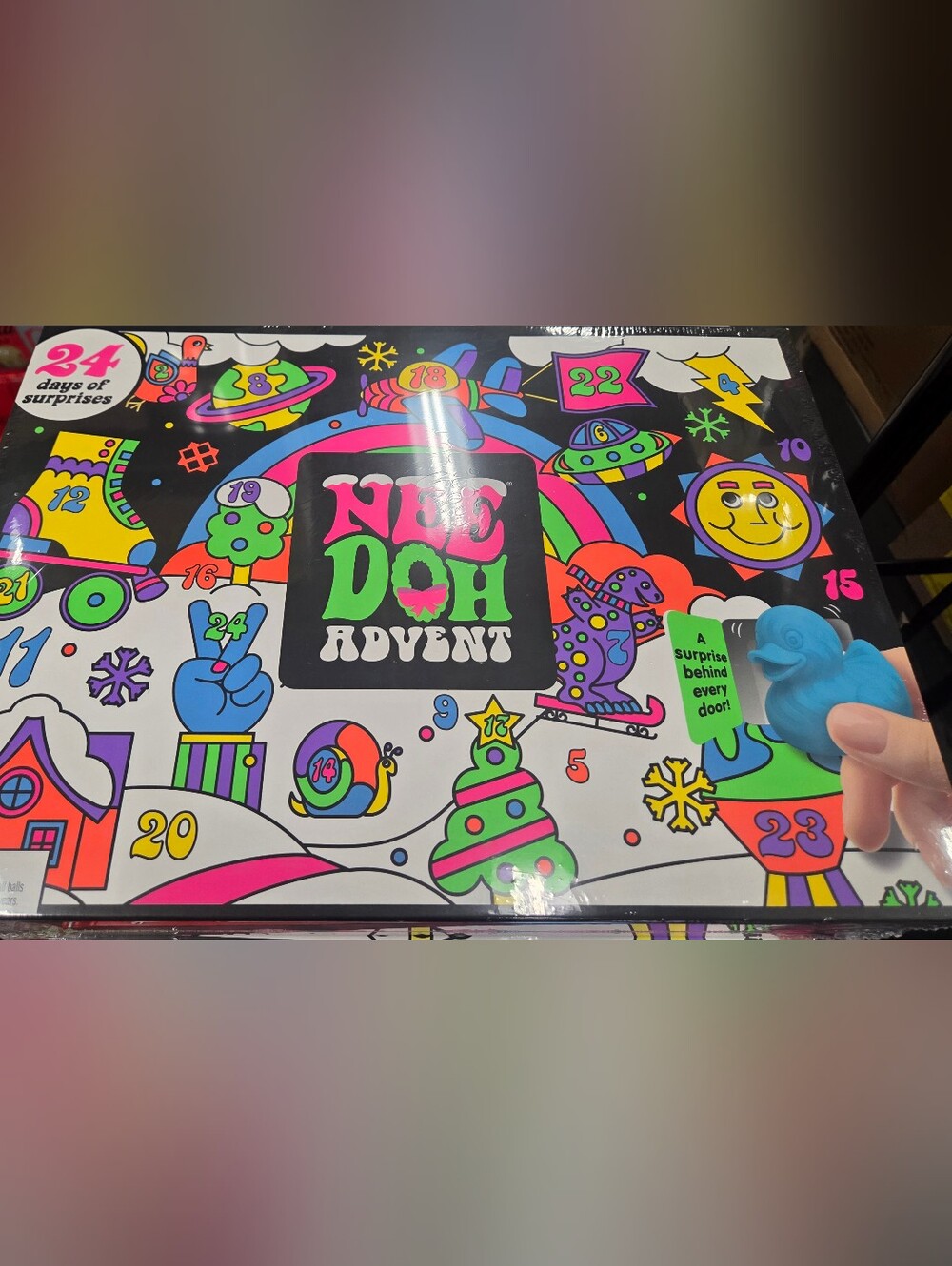 Advent Holiday Surprise Calendar - Neon Multi